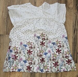 Zara Baby Short Sleeve Floral Top Size 2/3 Years